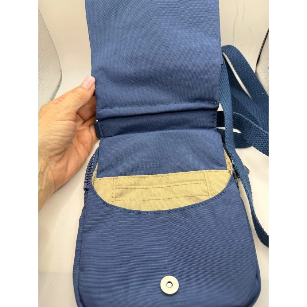 Kipling Tally Crossbody Phone‎ Bag Blue Nylon Small Travel Pouch with Card Slots